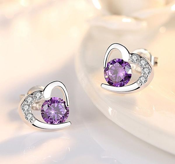 new small white purple crystal earrings for girls children lovely heart shaped mosaic cz zircon earrings party birthday01, Golden;silver
new small white purple crystal earrings for girls children lovely heart shaped mosaic cz zircon earrings party birthday01, Golden;silver