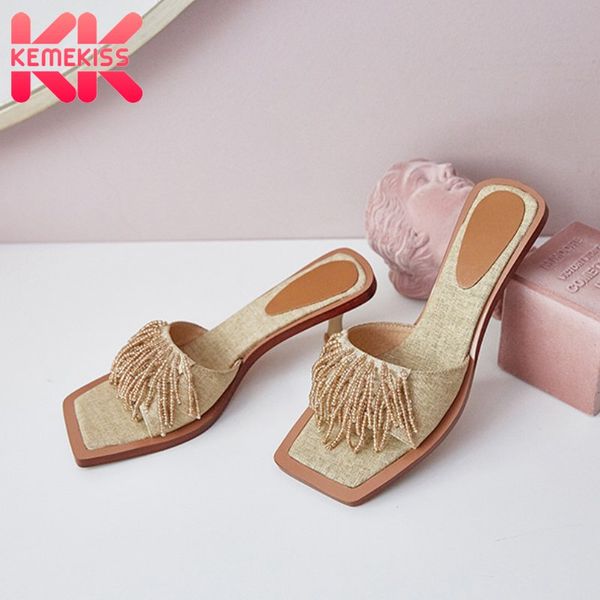 kemekiss fashion women sandals shoes summer thin high heels slippers silk upper shoes women modern fringe footwear size 33-40, Black
kemekiss fashion women sandals shoes summer thin high heels slippers silk upper shoes women modern fringe footwear size 33-40, Black