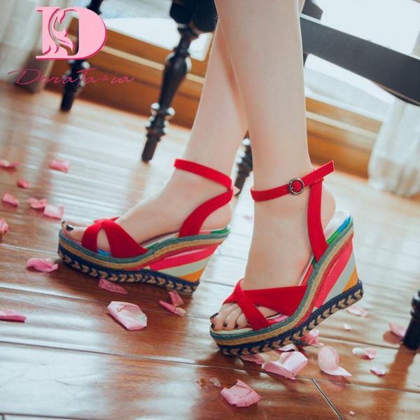sandals doratasia 2021 fashion large size 43 women high wedges peep toe platform mixed colors pumps summer party woman shoes, Black
sandals doratasia 2021 fashion large size 43 women high wedges peep toe platform mixed colors pumps summer party woman shoes, Black