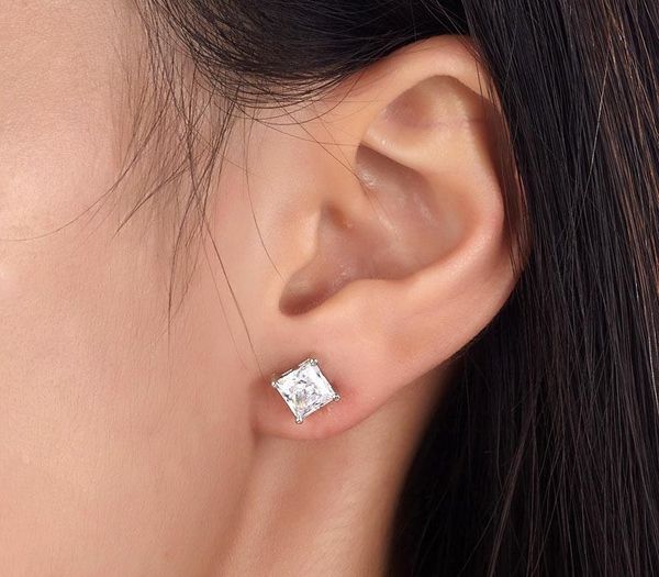 exquisite women earrings stud jewelry 925 sterling silver stud earrings 1 ct princess cut createdh, Golden;silver
exquisite women earrings stud jewelry 925 sterling silver stud earrings 1 ct princess cut createdh, Golden;silver