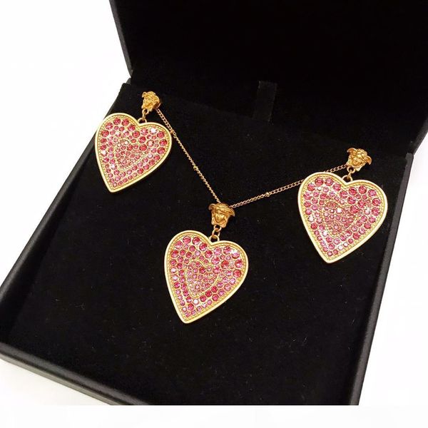 new beauty head portrait red love full diamond wild fashion jewelry women earrings women necklace, Silver
new beauty head portrait red love full diamond wild fashion jewelry women earrings women necklace, Silver