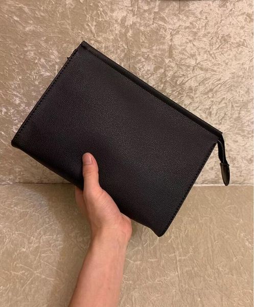 new travel toiletry pouch 26 cm protection makeup clutch women leather waterproof cosmetic bags for women with dust bag