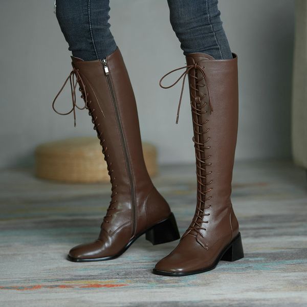 boots concise genuine leather high heels women vintage knee party shoes woman winter side zipper long, Black
boots concise genuine leather high heels women vintage knee party shoes woman winter side zipper long, Black