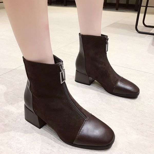 woman flat boots shoes mid-calf booties women boots-women round toe low fashion short ladies 2020 mid calf, Black
woman flat boots shoes mid-calf booties women boots-women round toe low fashion short ladies 2020 mid calf, Black