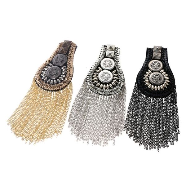 pins, brooches shoulder board metal tassel fashion vintage chain exquisite catwalk jewelry decoration handmade crafts gifts ornaments, Gray
pins, brooches shoulder board metal tassel fashion vintage chain exquisite catwalk jewelry decoration handmade crafts gifts ornaments, Gray