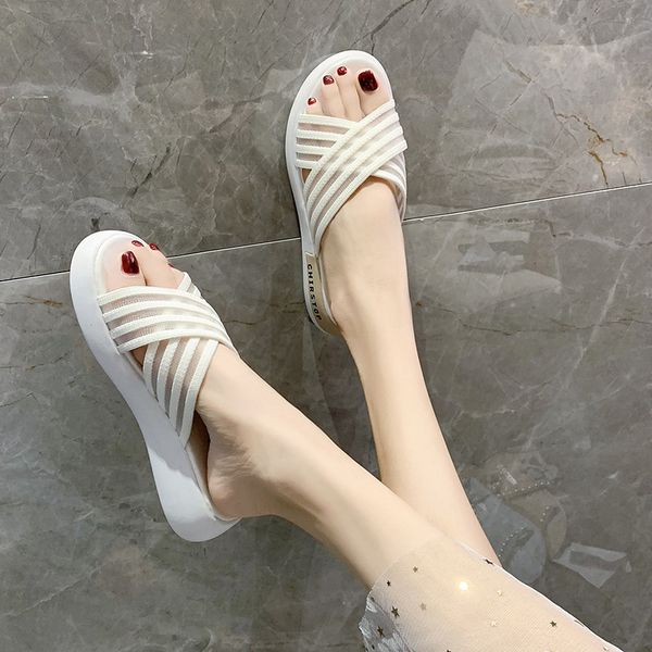 slippers women 2020 summer new fashion platform thick bottom mesh sports non-slip slides women shoes, Black
slippers women 2020 summer new fashion platform thick bottom mesh sports non-slip slides women shoes, Black