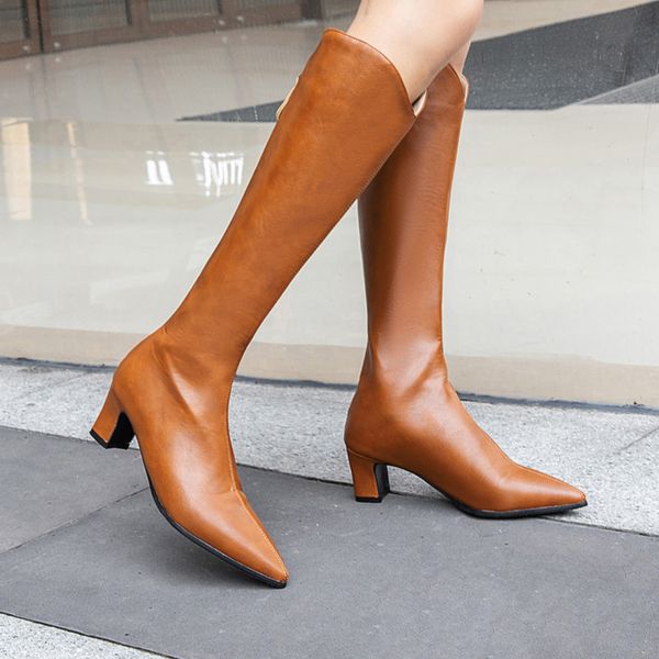aiweiyi women boots block high heels knee high boots back zipper autumn winter motorcycle black brown snow
aiweiyi women boots block high heels knee high boots back zipper autumn winter motorcycle black brown snow