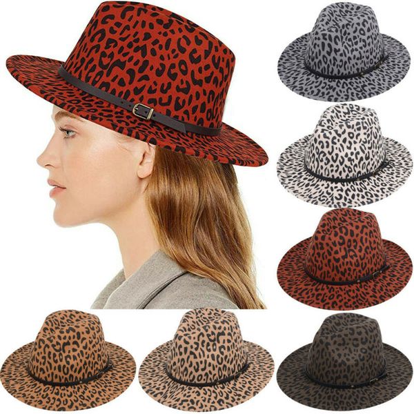 fashion hats leopard pattern caps hard felt panama hat fedora trilby hats caps wide brim accessories, Blue;gray
fashion hats leopard pattern caps hard felt panama hat fedora trilby hats caps wide brim accessories, Blue;gray