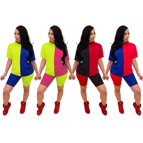 gym clothing women fashion 2-piece outfit set summer sportswear short sleeve color block and shorts sports suit, White;black
gym clothing women fashion 2-piece outfit set summer sportswear short sleeve color block and shorts sports suit, White;black
