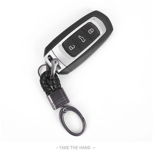 high grade horseshoe buckle hand-woven braided rope dermis metal key chain, Silver
high grade horseshoe buckle hand-woven braided rope dermis metal key chain, Silver