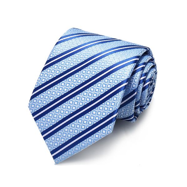 bow ties 2021 designer fashion plaid blue twill 8cm for men necktie host work business formal suit with gift box, Black;gray 
bow ties 2021 designer fashion plaid blue twill 8cm for men necktie host work business formal suit with gift box, Black;gray