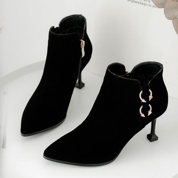 cresfimix women cute pointed toe black spring high heel boots lady fashion suede comfort autumn short ankle boots a6030
cresfimix women cute pointed toe black spring high heel boots lady fashion suede comfort autumn short ankle boots a6030