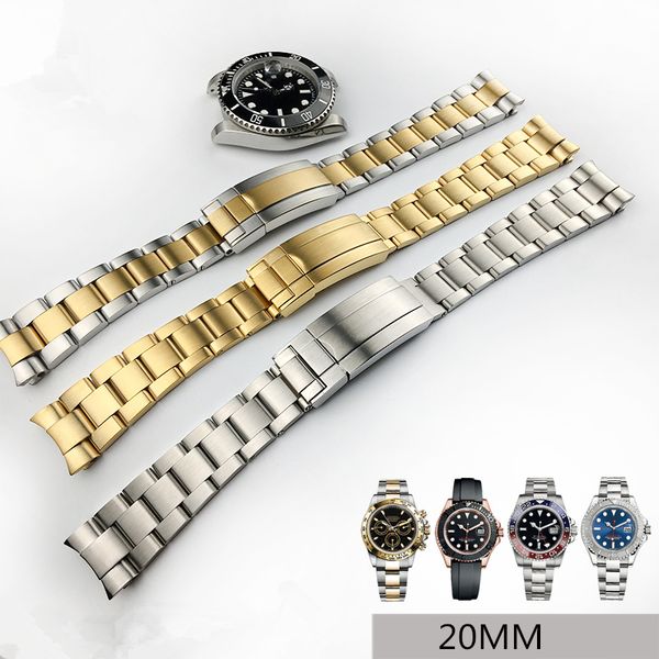 20mm mens watches 316l watch band silver gold stainless steel strap role sub wristband bracelet designer watches watchband, Black;brown
20mm mens watches 316l watch band silver gold stainless steel strap role sub wristband bracelet designer watches watchband, Black;brown