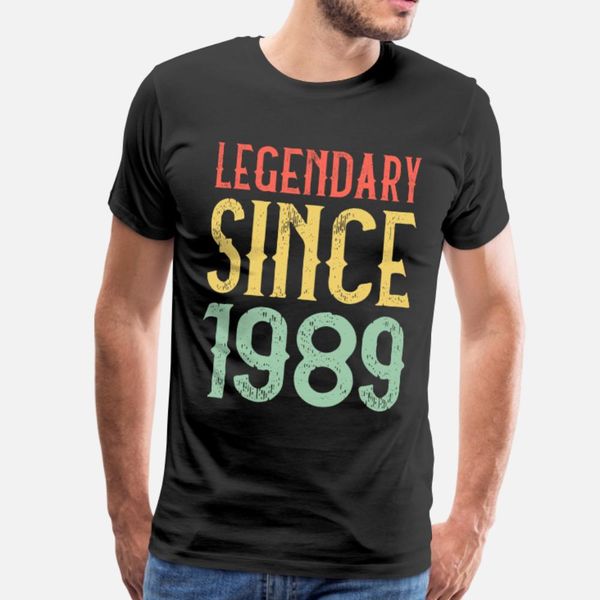 legendary since 1989 30th birthday gift thirty t shirt men designing short sleeve round neck standard comical spring autumn unique shirt, White;black
legendary since 1989 30th birthday gift thirty t shirt men designing short sleeve round neck standard comical spring autumn unique shirt, White;black