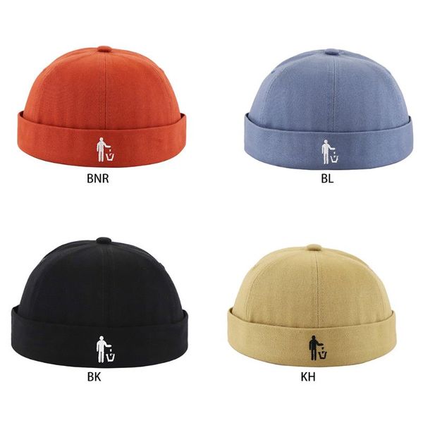 men women harajuku brimless docker cap rolled skullcap solid color no littering letters embroidery hip hop adjustable beanie hat, Blue;gray
men women harajuku brimless docker cap rolled skullcap solid color no littering letters embroidery hip hop adjustable beanie hat, Blue;gray