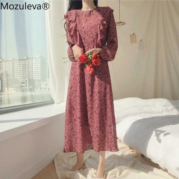 mozuleva elegant o-neck chiffon women dress full sleeve ruffles loose dress 2020 spring female casual floral print long vestidos, Black;gray
mozuleva elegant o-neck chiffon women dress full sleeve ruffles loose dress 2020 spring female casual floral print long vestidos, Black;gray