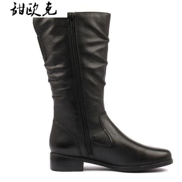 2020 new winter women's boots fashion slip-on square heel side zipper pu mid-tube boots round toe low heel warm mid-calf, Black
2020 new winter women's boots fashion slip-on square heel side zipper pu mid-tube boots round toe low heel warm mid-calf, Black