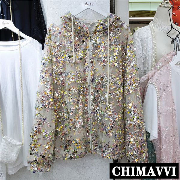 2020 spring summer new cool colored sequins hollow hooded cardigan sun-proof clothing streetwear female loose hooded zip jacket, Black;brown
2020 spring summer new cool colored sequins hollow hooded cardigan sun-proof clothing streetwear female loose hooded zip jacket, Black;brown