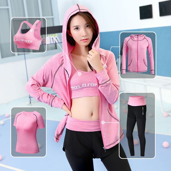 yoga set suit quick-drying breathable fitness suit 4pcs women's running sports sport bra leisure gym clothes, White;red
yoga set suit quick-drying breathable fitness suit 4pcs women's running sports sport bra leisure gym clothes, White;red
