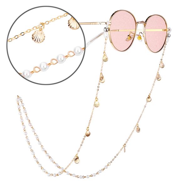 glasses decorative jewelry pearl alloy shell glasses chain fashion accessories non-slip lanyard, Silver
glasses decorative jewelry pearl alloy shell glasses chain fashion accessories non-slip lanyard, Silver