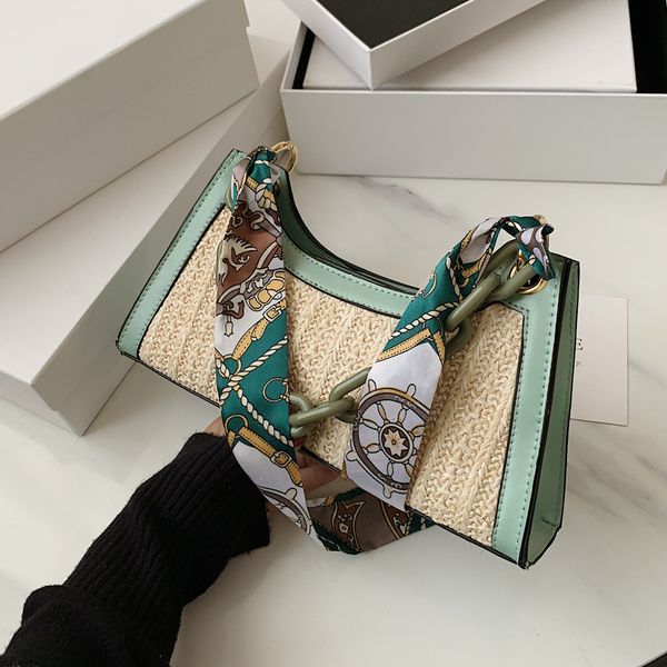 new original design fashion shoulder bag & chain straw bag silk scarf width 28cm height 15cm thickness 7cm
new original design fashion shoulder bag & chain straw bag silk scarf width 28cm height 15cm thickness 7cm