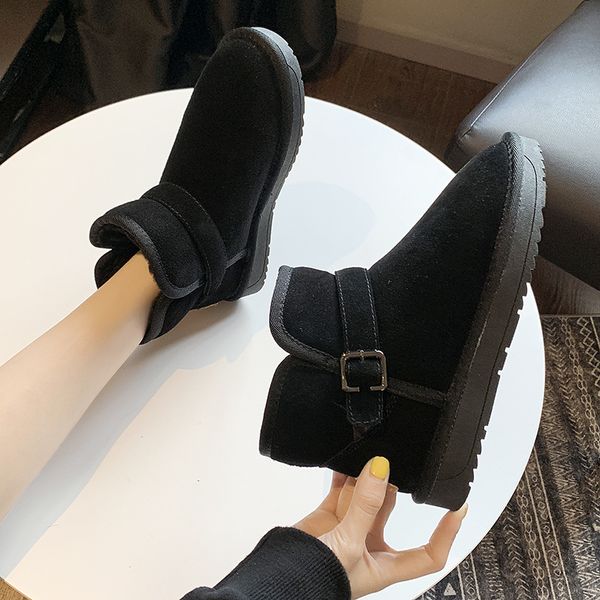 snow boots женский 2020 новая мода круглая голова матовая кожа толстый хлопок сапоги теплый лодыжки кожи женщин, Black
snow boots женский 2020 новая мода круглая голова матовая кожа толстый хлопок сапоги теплый лодыжки кожи женщин, Black