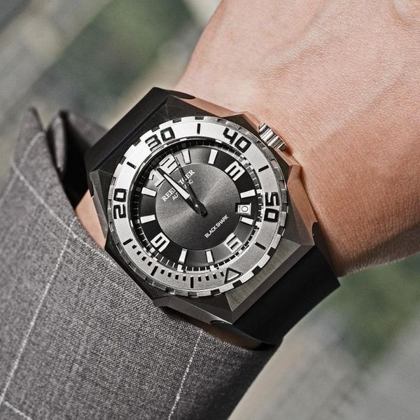 reef tiger luxury watch for men,mens automatic mechanical watches 100m waterproof dive wristwatch sport super luminous rga6903, Slivery;brown
reef tiger luxury watch for men,mens automatic mechanical watches 100m waterproof dive wristwatch sport super luminous rga6903, Slivery;brown