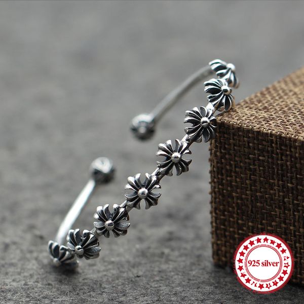 s925 sterling silver men's bangles bracelet personality domineering fashion punk style hip-hop cross-shaped gift to send lover 2019 new, Black
s925 sterling silver men's bangles bracelet personality domineering fashion punk style hip-hop cross-shaped gift to send lover 2019 new, Black