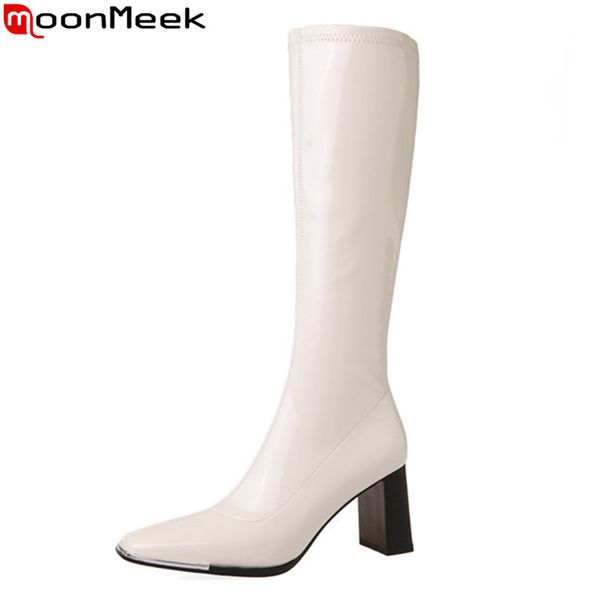 moonmeek 2020 new brand fashion knee high boots thick high heels square toe ladies shoes winter black white color women boots
moonmeek 2020 new brand fashion knee high boots thick high heels square toe ladies shoes winter black white color women boots