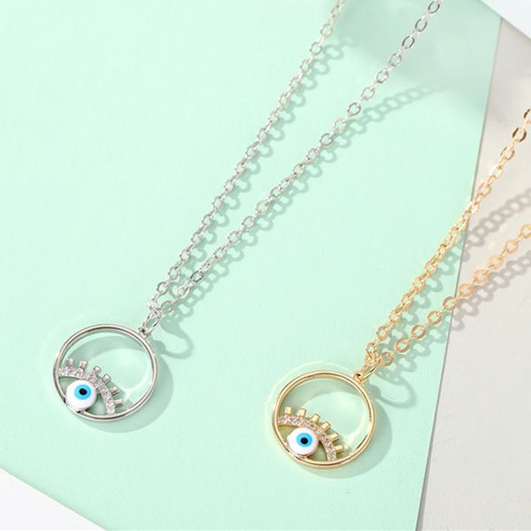 1pc boho crystal embellishment evil eye hollow necklace women unique lucky eye pendant choker clavicle chain jewelry, Silver
1pc boho crystal embellishment evil eye hollow necklace women unique lucky eye pendant choker clavicle chain jewelry, Silver