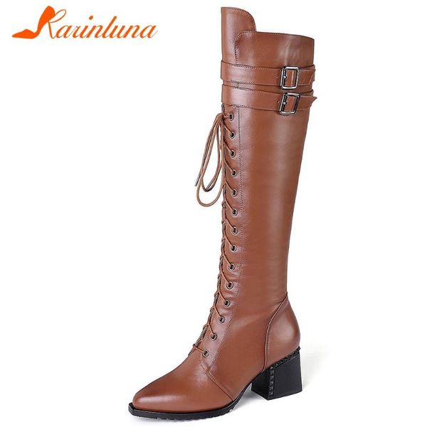 boots karin fashion ladies chunky high heels pointed toe cross tied women genuine leather shoes, Black
boots karin fashion ladies chunky high heels pointed toe cross tied women genuine leather shoes, Black