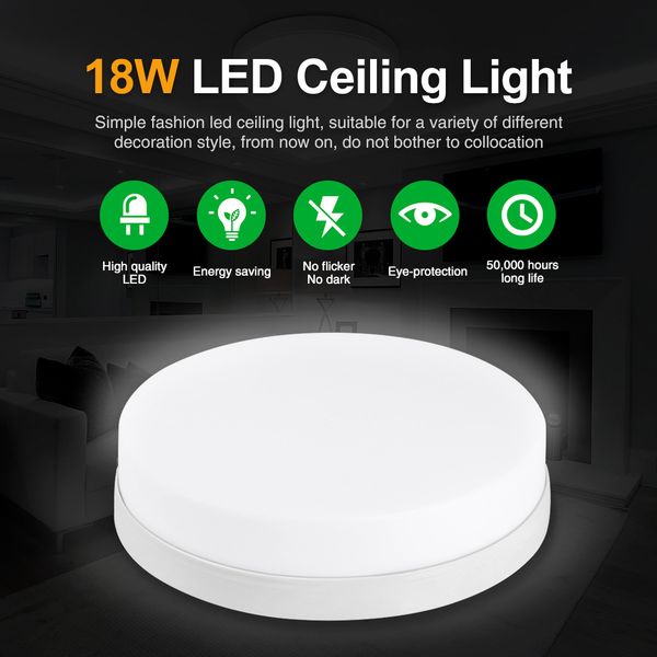 18w fashion round plate light cold white led ceiling lamp fixture for kitchen bedroom bathroom lamps
18w fashion round plate light cold white led ceiling lamp fixture for kitchen bedroom bathroom lamps