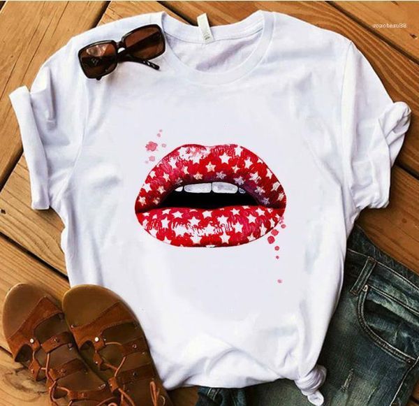 уют дышащий плюс размер женские топы street style t shirt лето женщины дизайнерская одежда lips печатные, White
уют дышащий плюс размер женские топы street style t shirt лето женщины дизайнерская одежда lips печатные, White