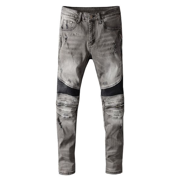 men's pleated stripe line patchwork black jeans streetwear slim skinny stretch denim ripped pants, Blue
men's pleated stripe line patchwork black jeans streetwear slim skinny stretch denim ripped pants, Blue