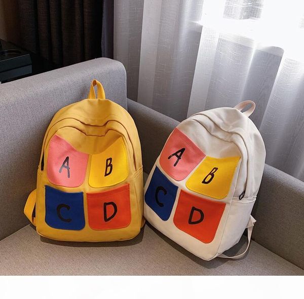 schoolbag large capacity student backpack women canvas backpacks with letter girl shoulder bag
schoolbag large capacity student backpack women canvas backpacks with letter girl shoulder bag