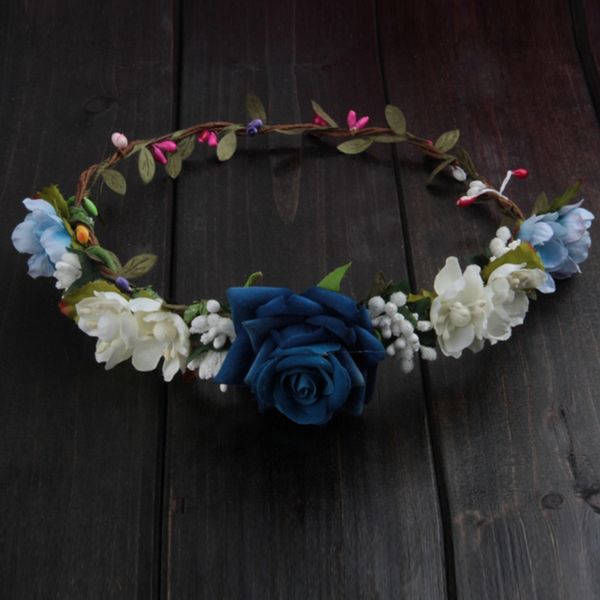 women wedding flower hair garland crown headband floral rose handmade vacation, Golden;silver
women wedding flower hair garland crown headband floral rose handmade vacation, Golden;silver
