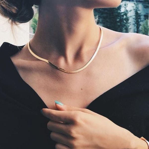 chokers punk design necklaces for women sequins simple flat blade snake collar necklace gold silver color plated fashion jewelry, Golden;silver
chokers punk design necklaces for women sequins simple flat blade snake collar necklace gold silver color plated fashion jewelry, Golden;silver