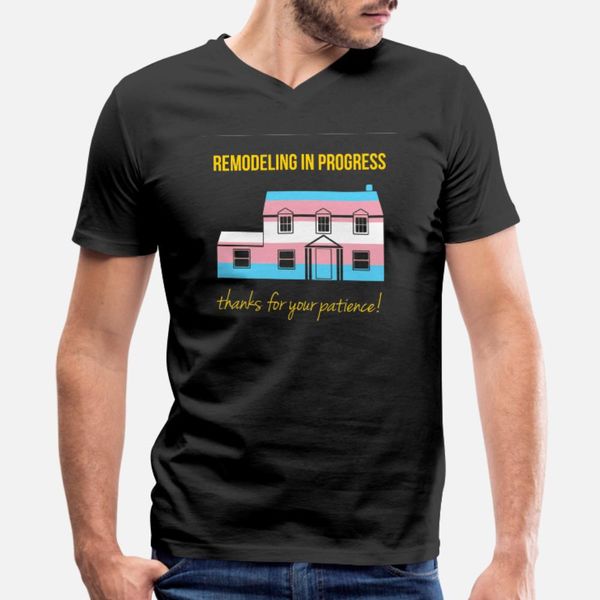 remodeling in progress alpha preserved t shirt men create cotton s-3xl leisure anti-wrinkle new fashion summer leisure shirt