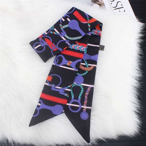 design print women silk scarf skinny bag handle wraps foulard lady neck scarves hair band accessories ribbon tie, Blue;gray
design print women silk scarf skinny bag handle wraps foulard lady neck scarves hair band accessories ribbon tie, Blue;gray