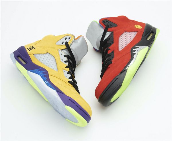 new release authentic 5 what the 5s varsity maize court purple ghost green solar orange mens basketball shoes sports sneakers with box
new release authentic 5 what the 5s varsity maize court purple ghost green solar orange mens basketball shoes sports sneakers with box