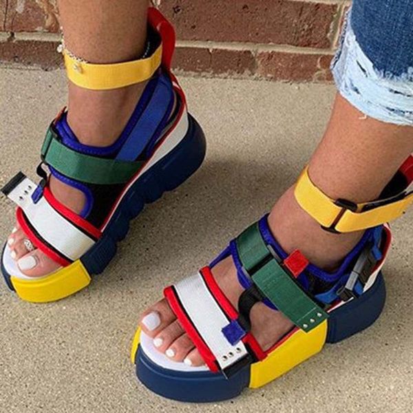 2020 women's shoes platform colorblock women shoes summer thick bottom ladies women's sandals wedge platform gladiator sandals, Black
2020 women's shoes platform colorblock women shoes summer thick bottom ladies women's sandals wedge platform gladiator sandals, Black