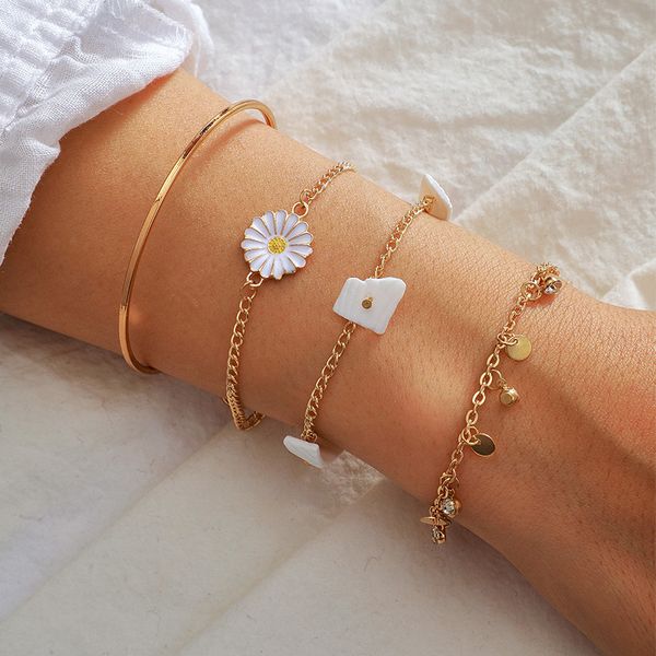 tocona 4pcs/sets bohemian daisy flowers tassel bracelets for women 2020 trendy gold color alloy metal chain jewelry 14294, Golden;silver
tocona 4pcs/sets bohemian daisy flowers tassel bracelets for women 2020 trendy gold color alloy metal chain jewelry 14294, Golden;silver