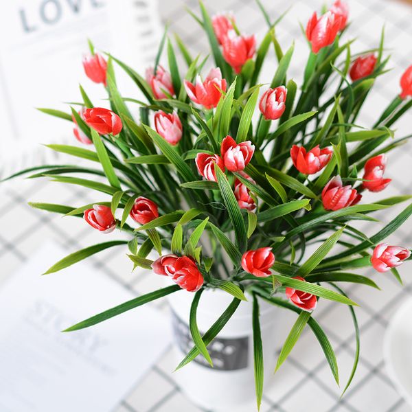 7 heads artificial tulips flowers decor lavender colors pe rose nut and tail latex for wedding party bridal bouquet decoration
7 heads artificial tulips flowers decor lavender colors pe rose nut and tail latex for wedding party bridal bouquet decoration