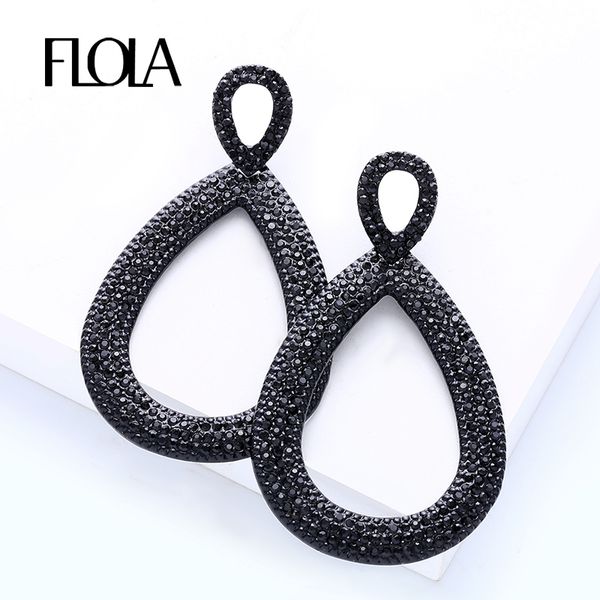 flola wholesale crystal black big hoop earrings rhinestone punk statement earrings bridal wedding party jewelry brinco ersm28, Golden;silver
flola wholesale crystal black big hoop earrings rhinestone punk statement earrings bridal wedding party jewelry brinco ersm28, Golden;silver