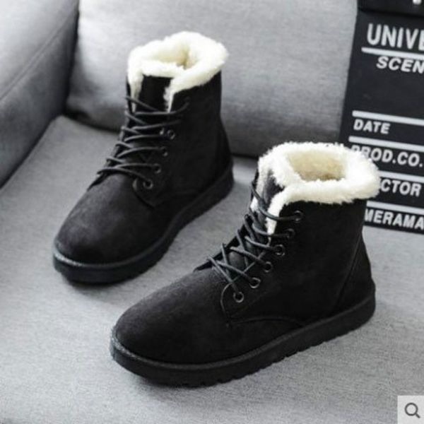 hkxn women snow boots winter flat lace up platform ladies warm shoes 2020 new women's suede ankle boots female t, Black
hkxn women snow boots winter flat lace up platform ladies warm shoes 2020 new women's suede ankle boots female t, Black
