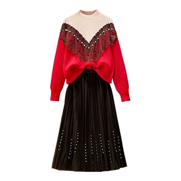ensemble femme 2 pieces autumn runway 2piece set women beading knitted sweater+fashion mesh skirts suit vintage two piece set x0923, Gray
ensemble femme 2 pieces autumn runway 2piece set women beading knitted sweater+fashion mesh skirts suit vintage two piece set x0923, Gray