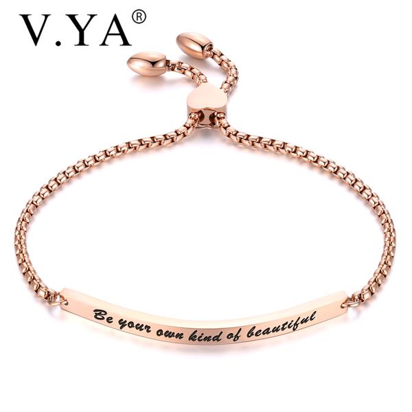 link, chain v.ya stainless steel luxury double line crystal rose gold bracelets engraved words for friends round zircon bangle jewelry, Black
link, chain v.ya stainless steel luxury double line crystal rose gold bracelets engraved words for friends round zircon bangle jewelry, Black