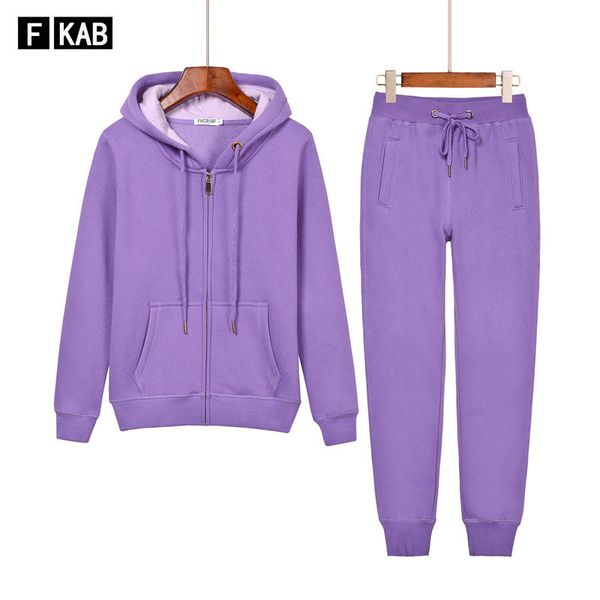 autumn and winter hoody purple suit female 2020 new sports cotton winter two piece set casual fashion 2 pcs set, Gray 
autumn and winter hoody purple suit female 2020 new sports cotton winter two piece set casual fashion 2 pcs set, Gray