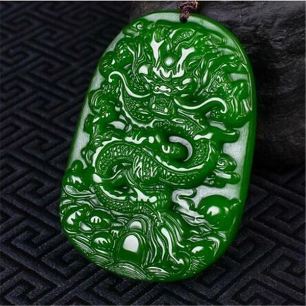 chine sculpté à la main vert naturel jade dragon pendentif collier amulette 2019, Silver
chine sculpté à la main vert naturel jade dragon pendentif collier amulette 2019, Silver