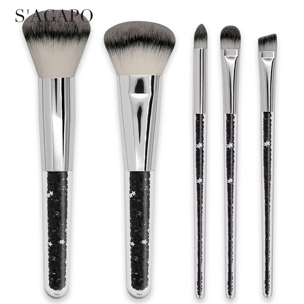 s'agapo 5pcs transparent fundation makeup brush set eyeshadow eyeliner concealer blush professional face beauty makeup brushes
s'agapo 5pcs transparent fundation makeup brush set eyeshadow eyeliner concealer blush professional face beauty makeup brushes